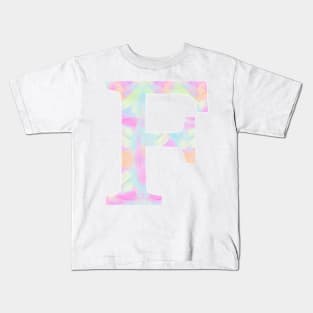 The Letter F Rainbow Design Kids T-Shirt